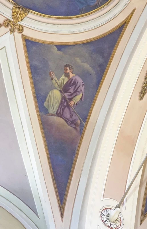 San Tommaso apostolo - affresco, chiesa della Trasfigurazione di N.S.G.C., Breno (BS)